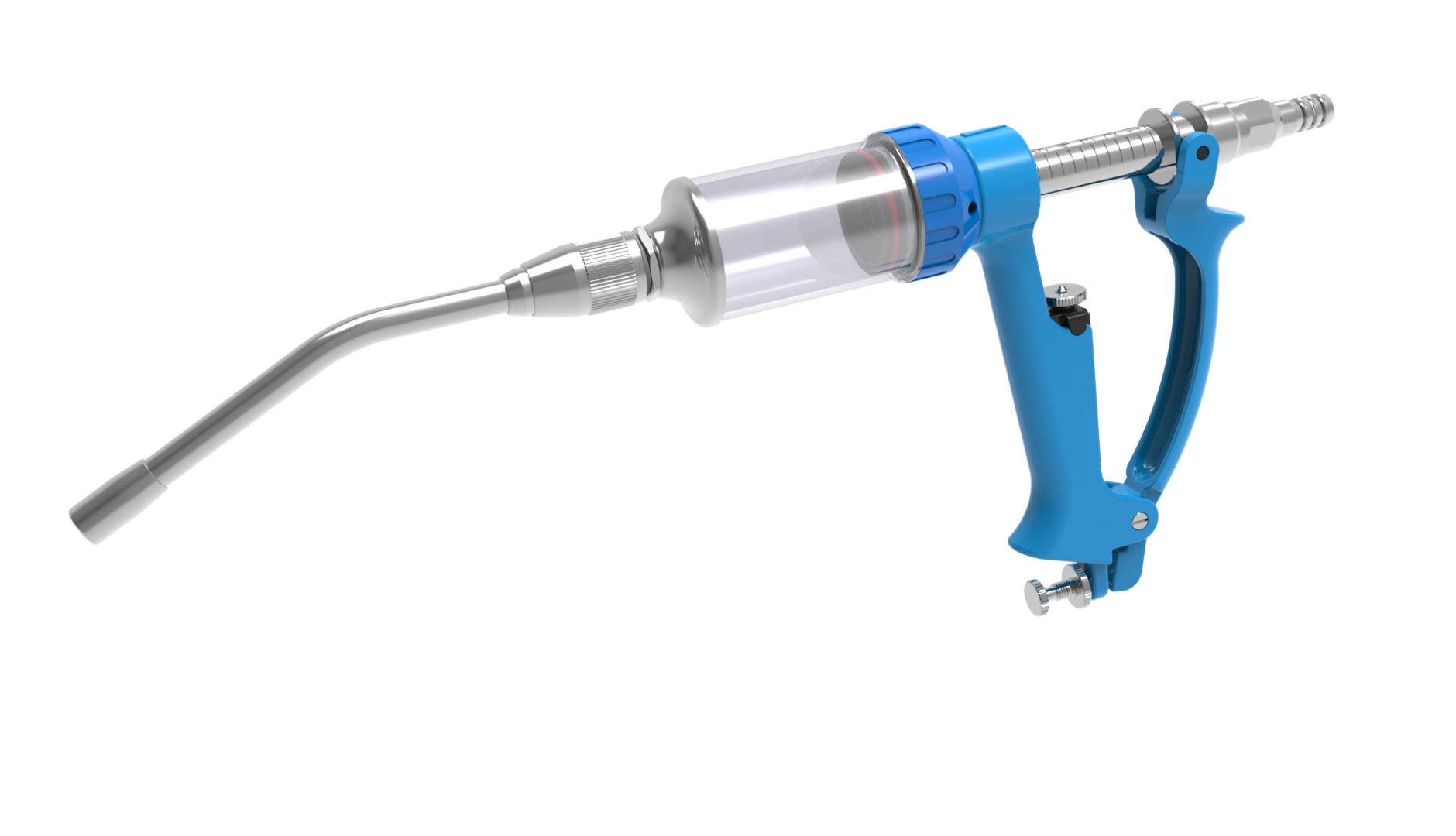 N J Philips 60ml Variable Dose Drencher With 140mm Nozzle, c/w Tubing, Cattle