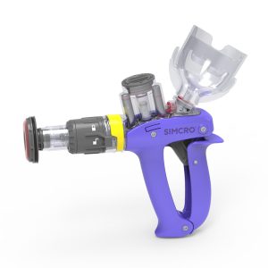 Simcro 1.0 mL VS Bottle Mount Injector, 1” Needle Guard